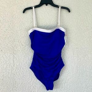 Liz Claiborne one piece swim suit with removable straps size 12
